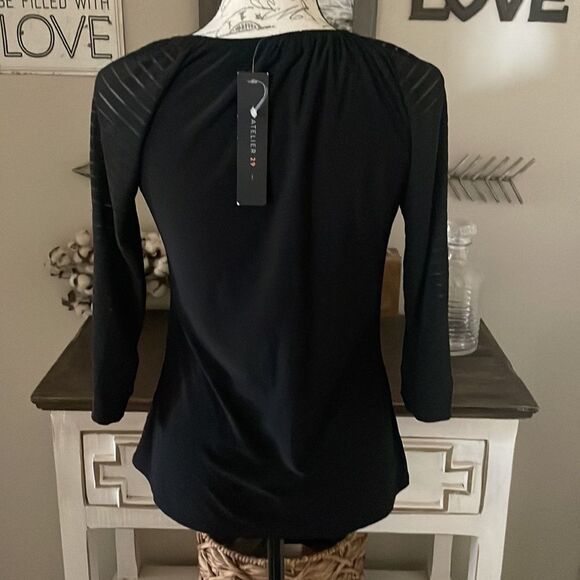 SMALL Black Atelier 29 Blouse NWT - Picture 4 of 5
